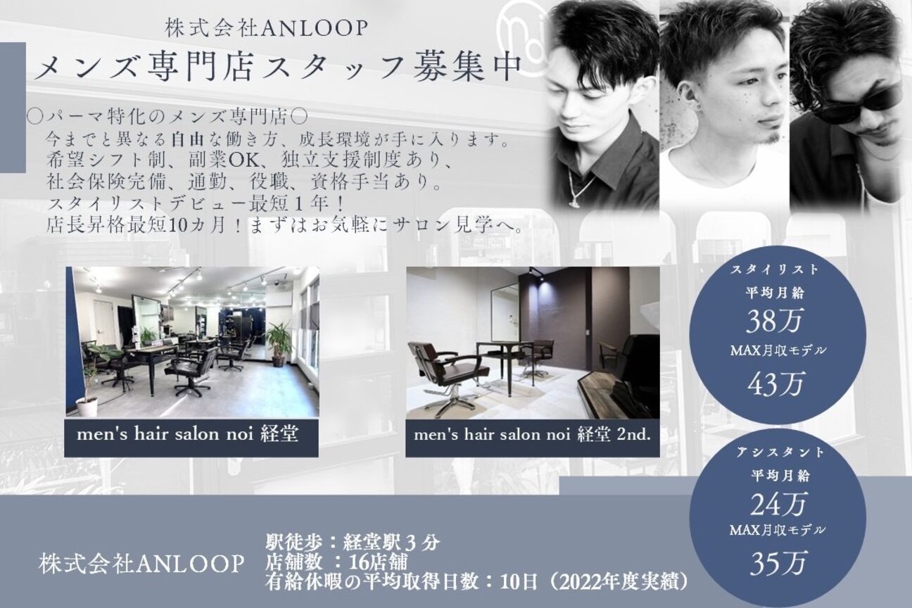 men's hair salon noi 経堂 2nd.（株式会社　ＡＮＬＯＯＰ）画像1